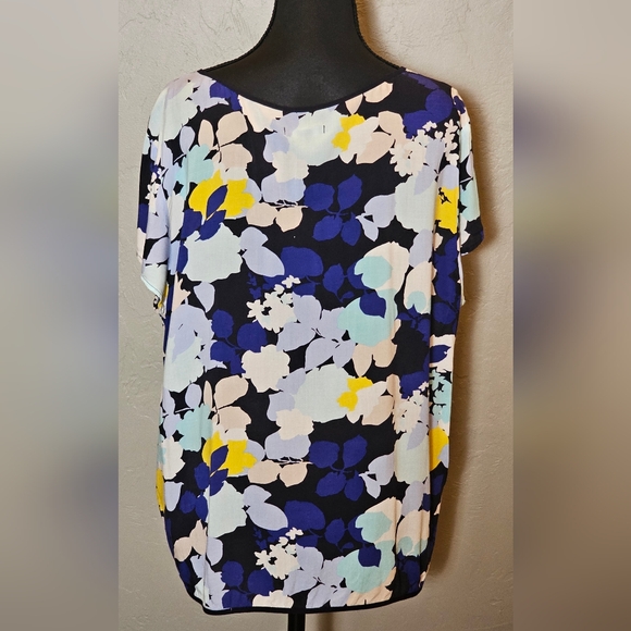 [GAP] Floral Cap Sleeve Blouse Silk feel Matetial《XL》 - Picture 6 of 14